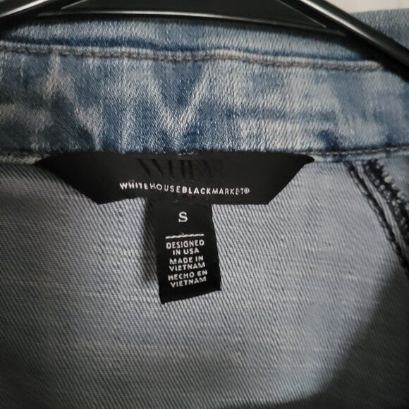 White House Black Market Seamed Denim Jacket - Women's Size S - Picture 2 of 11